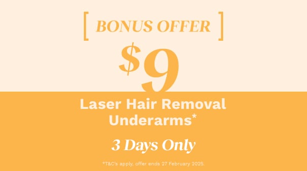 $9 Underarms Laser Hair Removal*